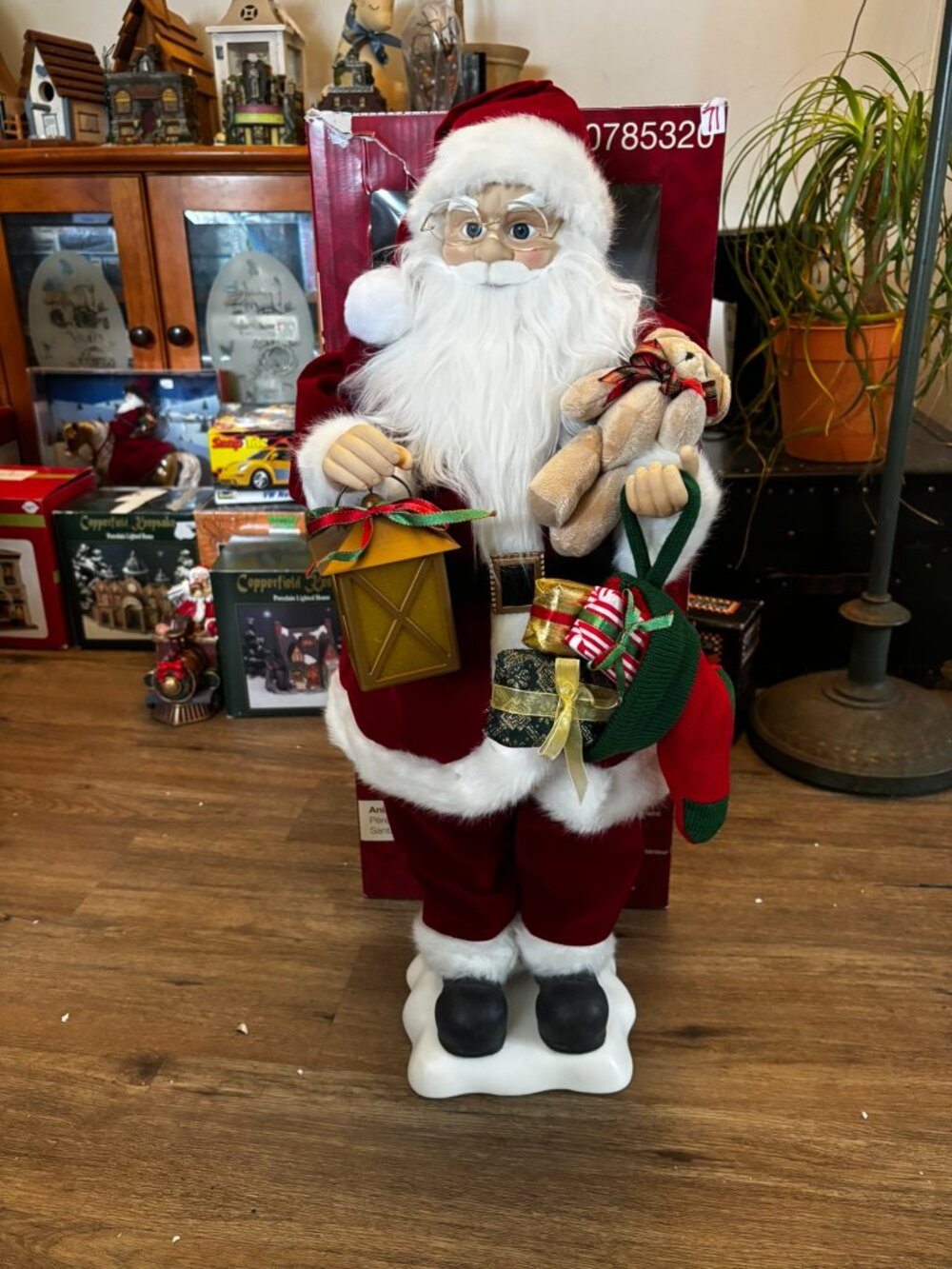 Holiday Living Animated Musical Santa Claus figurine 28" w/box